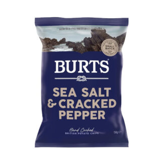 Burts Sea Salt and Cracked Peppercorns Chips, 150 g