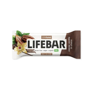 Lifebar InChoco Cacao Vanilje raw, øko og glutenfri