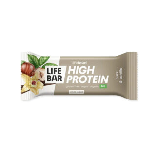 Lifebar Proteinbar nødder vanilje, øko og glutenfri